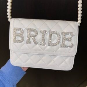 Elegant White Bride Quilted Bag